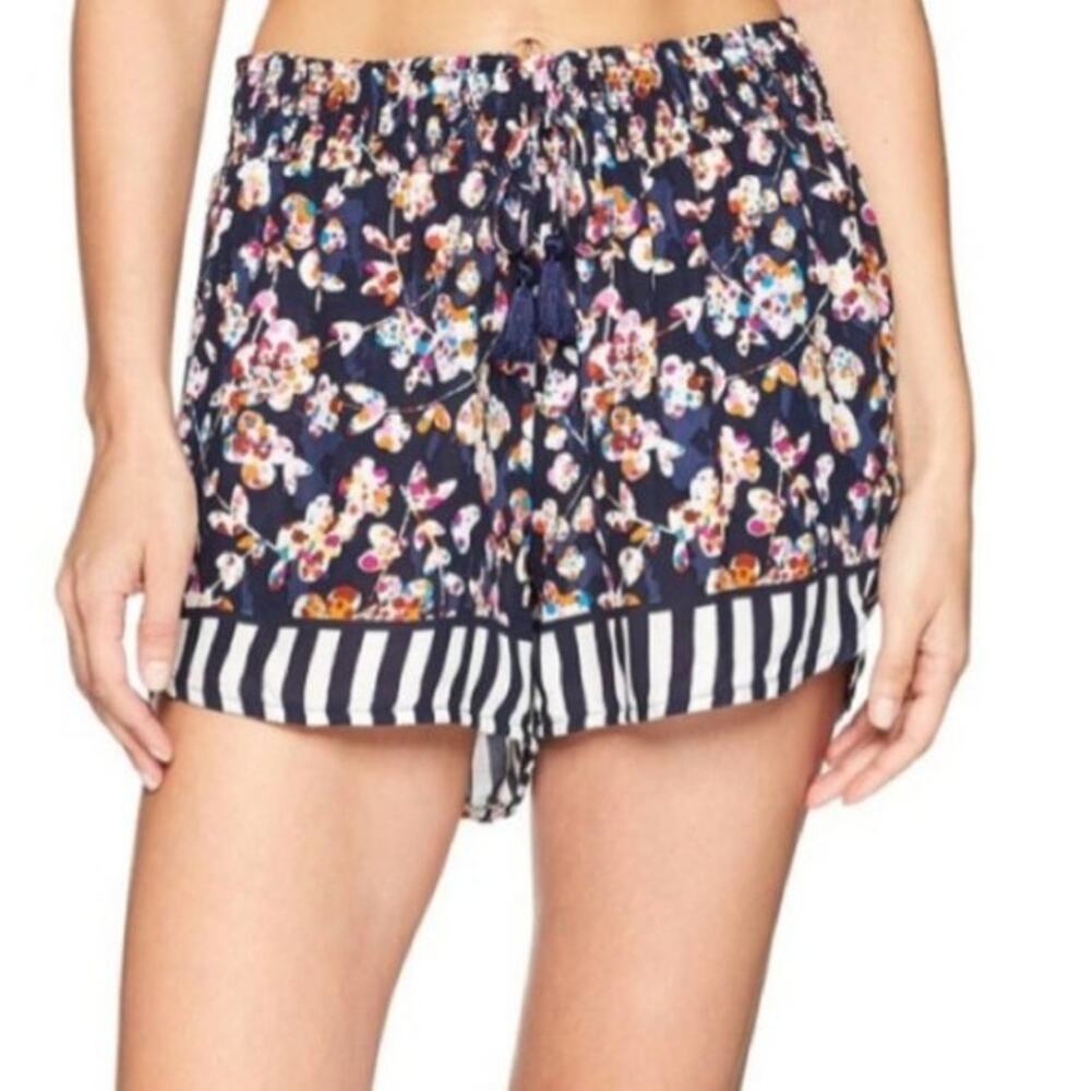 Vera Bradley Navy Micro Floral Lightweight Shorts Medium
